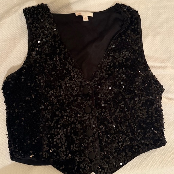 C&V Chelsea & Violet, Coated Flare Leg Black pants - Picture 4 of 13